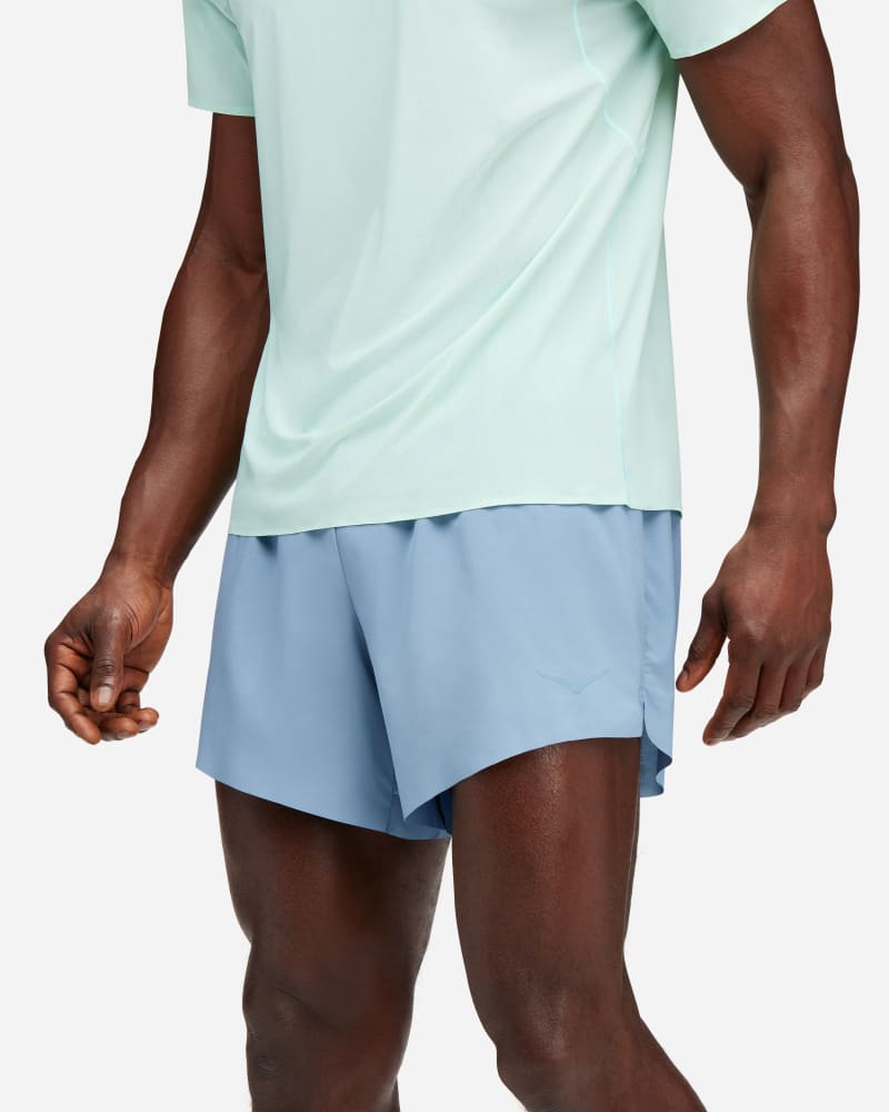 HOKA Men's Glide 5'' Short With Brief in Shadow, Size XXL