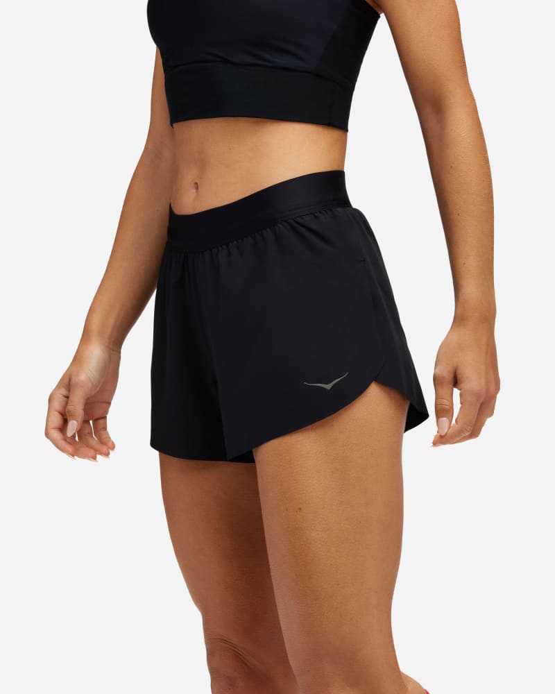 HOKA Women's Race Day Split Short in Black, Size XL