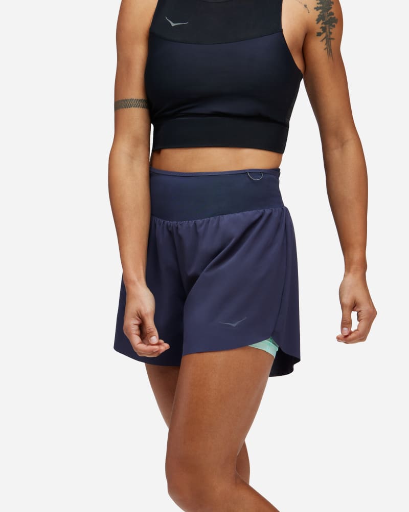 HOKA Women's Skyglide Trail Short in Outer Space, Size Large
