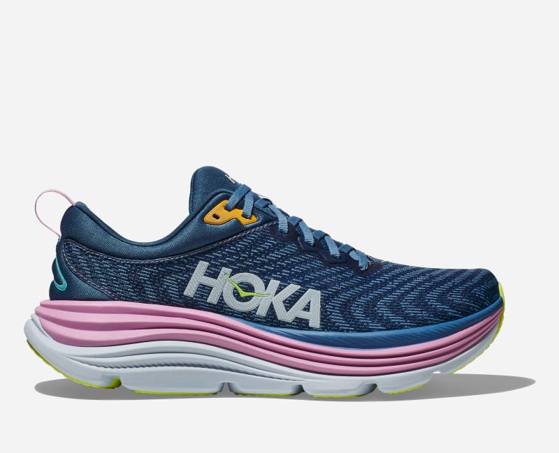 HOKA Gaviota 5 stabilitet sko i farger real teal/shadow, størrelse: 45 1/3