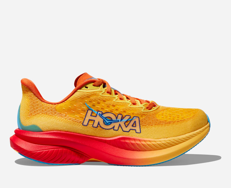 HOKA Women's Mach 6 Road Running Shoes in Poppy/Squash, Size 4