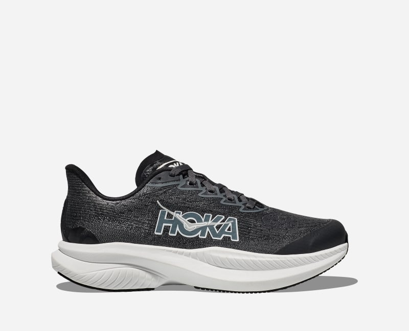 HOKA Mach 6 Schuhe für Kinder in Black/White Größe 36 2/3 | Straße