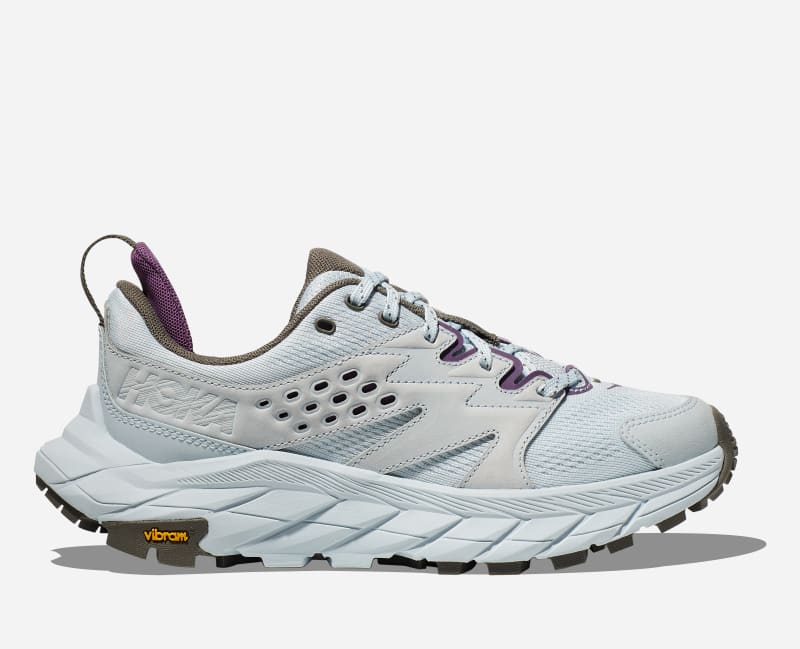 HOKA Women's Anacapa Breeze Low Hiking Hiking Shoes in Illusion/Slate Grey, Size 42