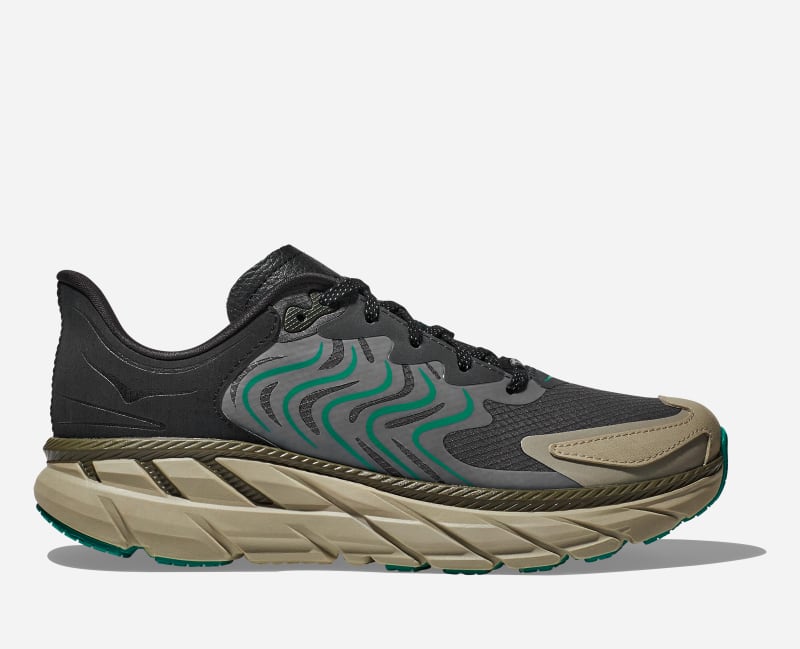 HOKA Stealth/Tech Clifton LS Lifestyle Shoes in Castlerock/Barley, Size 7.5