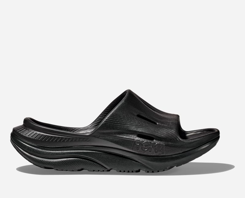 HOKA Kid's Ora Recovery Slide 3 in Black, Size 5