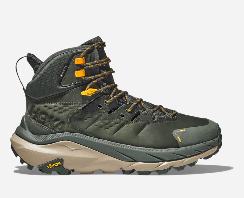 HOKA Kaha 2 GORE-TEX Chaussures pour Homme en Duffel Bag/Radiant Yellow Taille 46 2/3 | Randonnée