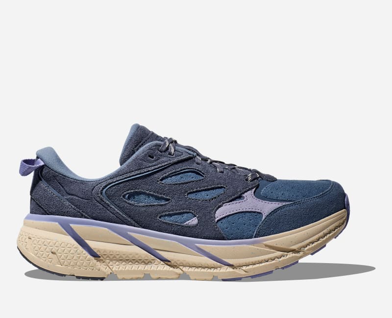 HOKA Clifton L Suede FP Movement Lifestyle Shoes in Ocean