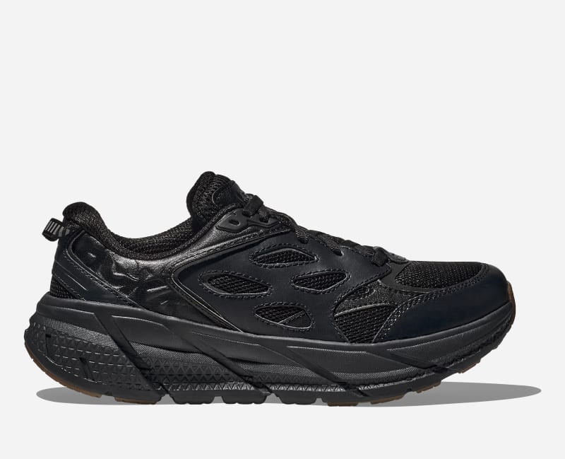HOKA Clifton L Walking Shoes in Black, Size 4