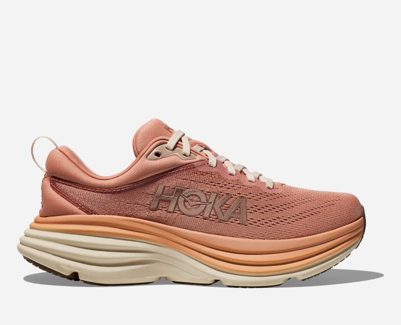 HOKA Bondi 8 løpesko i farger sandstone/cream, størrelse: 40