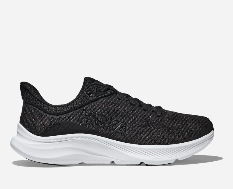 HOKA Men's Solimar Shoes in Black/White, Size 44