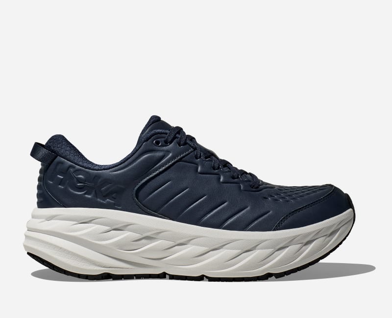 HOKA Men's Bondi SR Road Running Shoes in Outerspace/White, Size 8.5