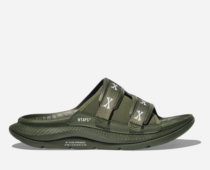 HOKA Ora Luxe WTAPS Lifestyle Shoes in Four Leaf Clover/White, Size M5.5/ W6.5