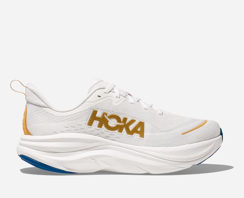 HOKA Men's Skyflow Road Running Shoes in Frost/Gold, Size 9.5