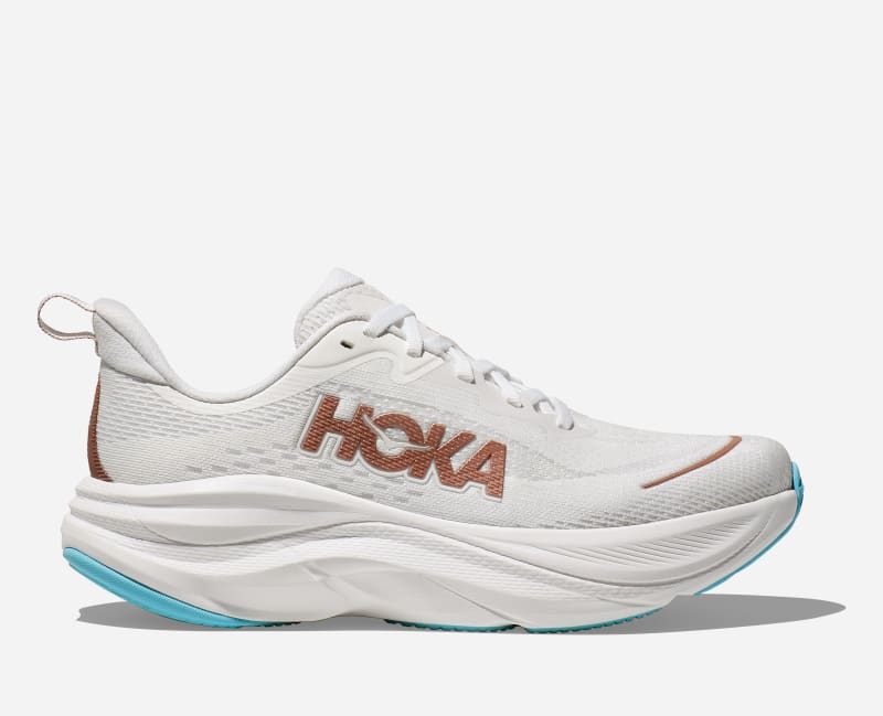 HOKA Women's Skyflow Road Running Shoes in Frost/Rose Gold, Size 4