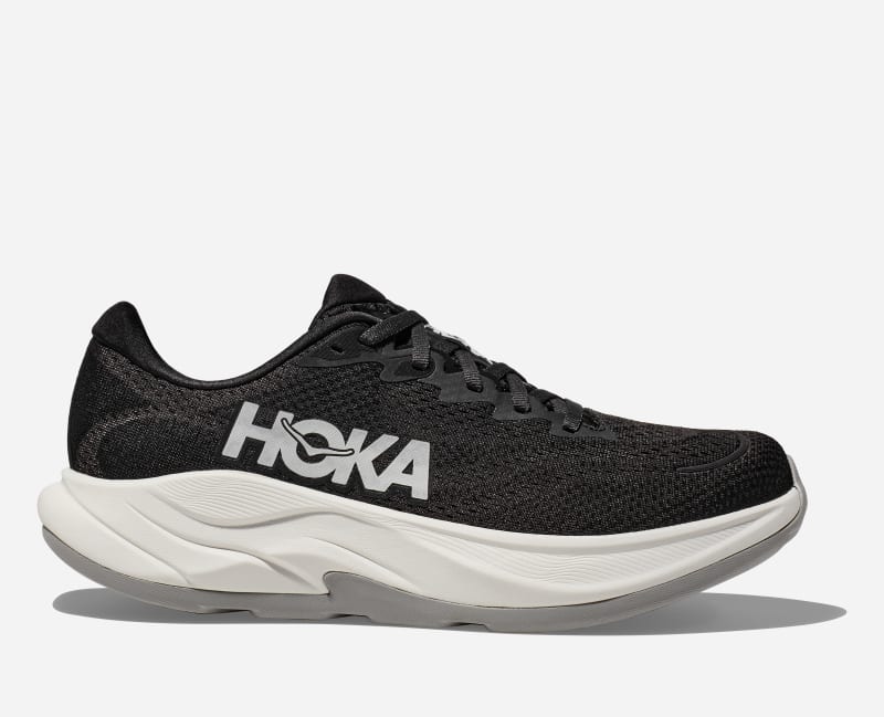 HOKA Women's Rincon 4 Shoes in Black/White, Size 36 2/3 W