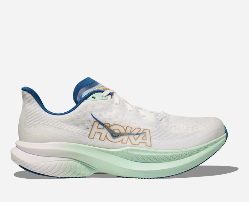 HOKA Mach 6 Schuhe für Herren in Frost/Gold Größe 40 2/3 | Straße