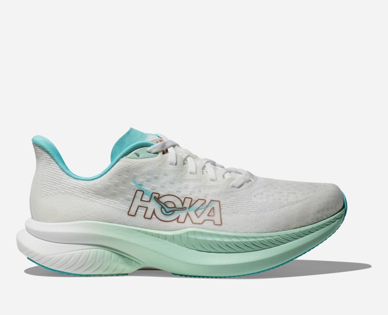 HOKA Women's Mach 6 Road Running Shoes in Frost/Rose Gold, Size 5