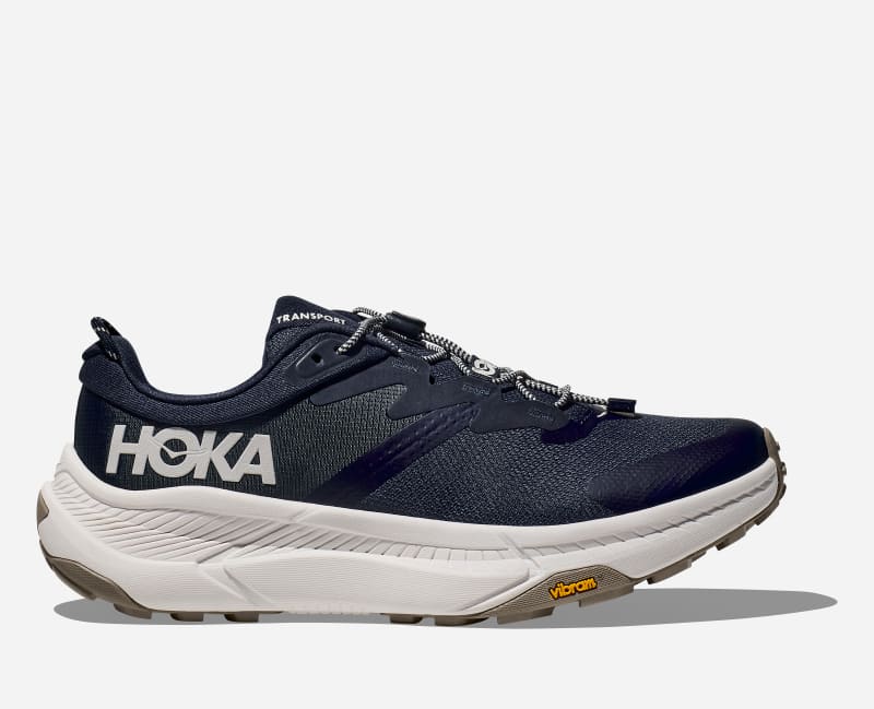 HOKA Men's Transport Hiking Shoes in Varsity Navy/White, Size 7
