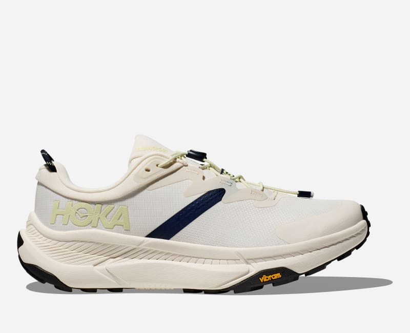 HOKA Men's Transport Hiking Shoes in Alabaster/Varsity Navy, Size 13.5