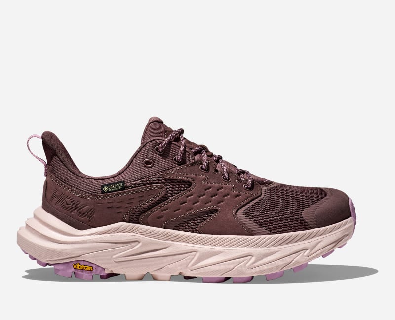 HOKA Women's Anacapa 2 Low GORE-TEX Hiking Shoes in Smoky Quartz/Cosmic Pearl, Size 4.5