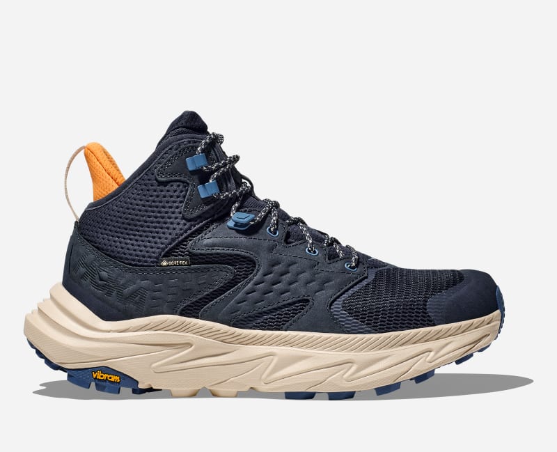 HOKA Men's Anacapa 2 Mid GORE-TEX Hiking Shoes in Varsity Navy/Oat Milk, Size 12.5