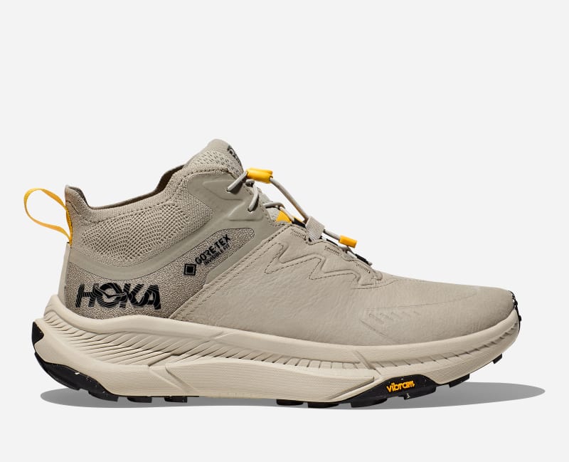 HOKA Men's Transport Chukka Gore-Tex Boot Hiking Hiking Shoes in Farro/Sesame, Size 49 1/3