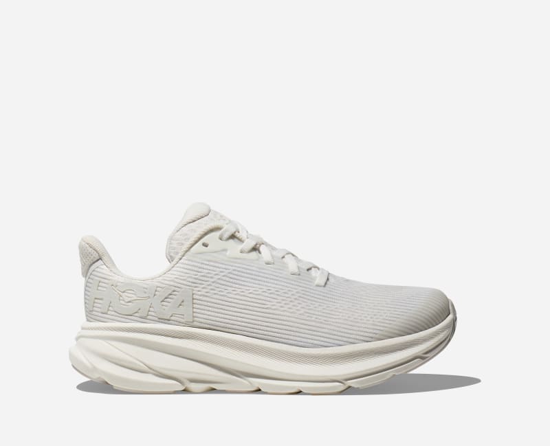HOKA Clifton 9 Schuhe für Kinder in White/Frost Größe 40 | Straße