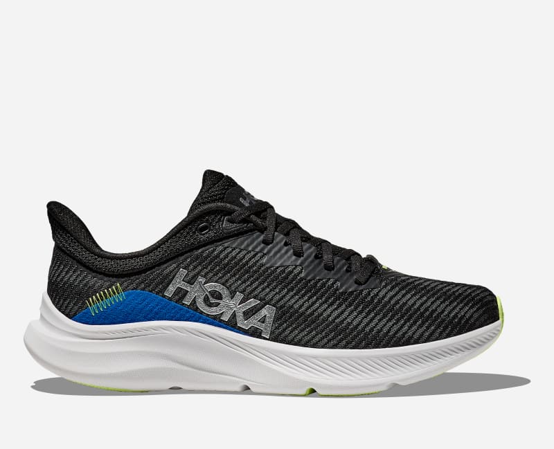 HOKA Men's Solimar Shoes in Black/Lettuce, Size 46 2/3