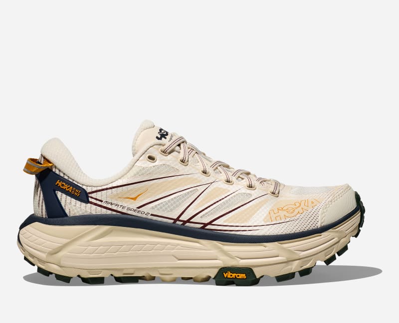 HOKA Mafate Speed 2 Lifestyle Shoes in Alabaster/Oat Milk, Size 10.5
