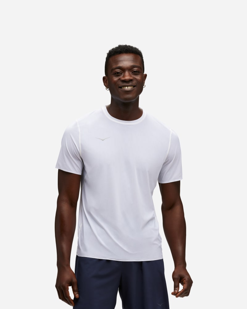 HOKA Airolite Run-top voor Heren in White, maat 2XL | Shirts Met Korte Mouwen