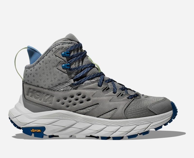 HOKA Men's Anacapa Breeze Mid Hiking Hiking Shoes in Galactic Grey/Cosmic Grey, Size 42