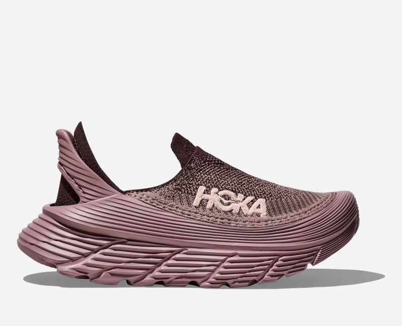 HOKA Restore Tc Shoes in Smoky Quartz/Quartzite, Size 42 2/3