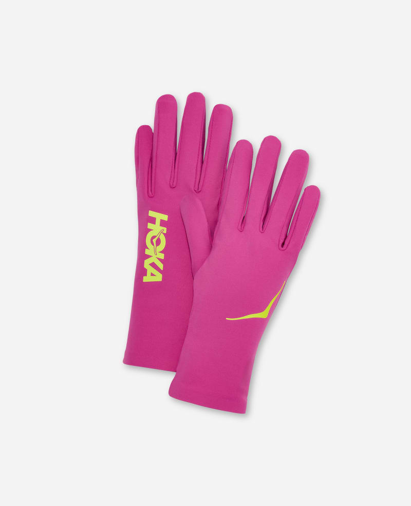 HOKA Airolite Run Gloves in Fuschia, Size XL