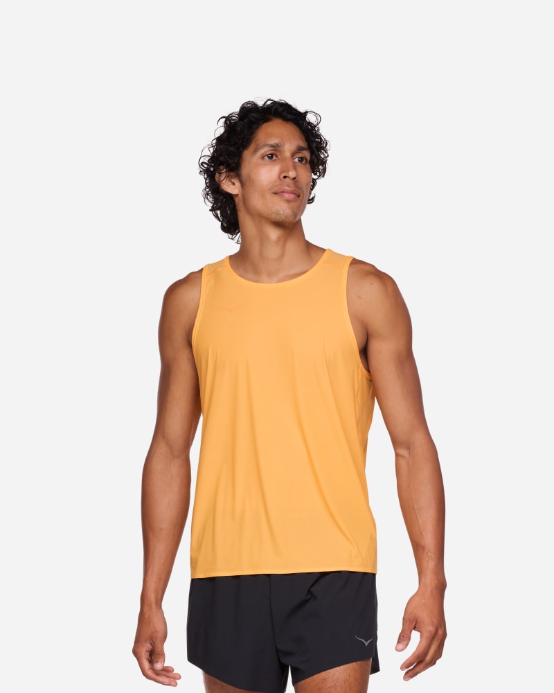HOKA Men's Airolite Run Tank in Solar Flare, Size XL
