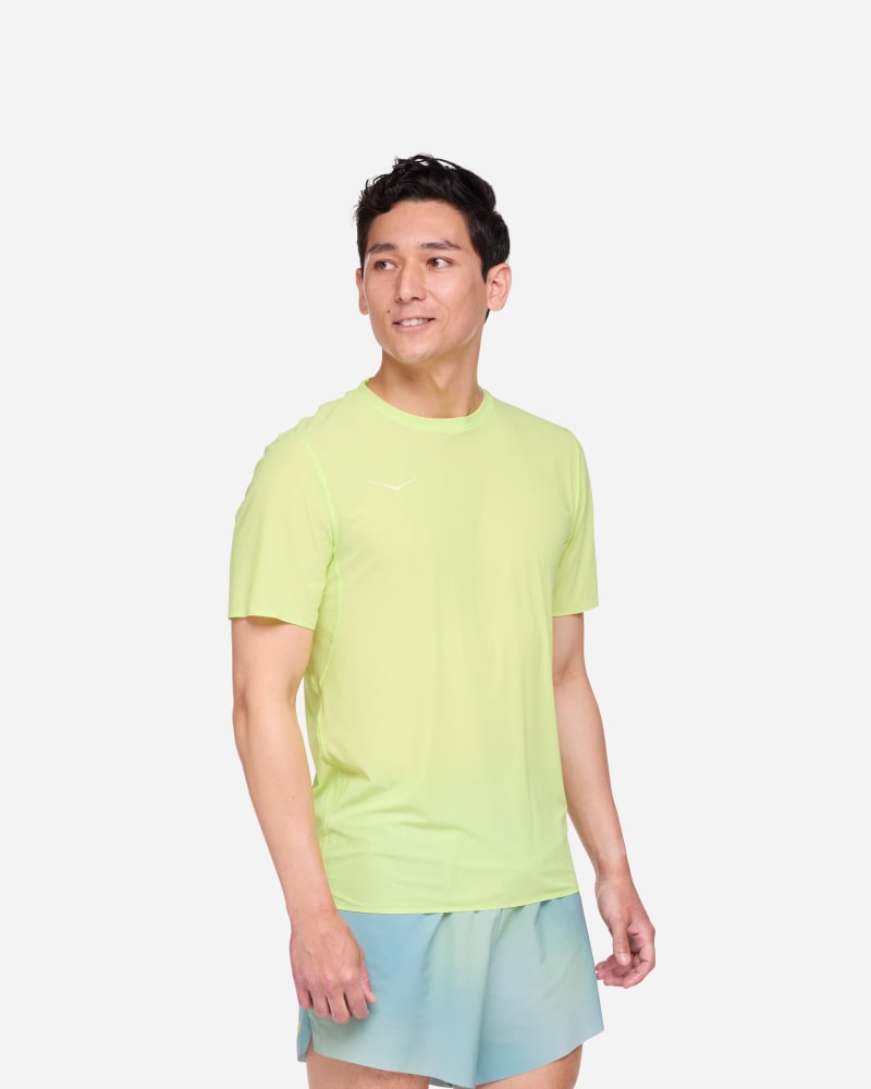 HOKA Airolite Run-top voor Heren in Lettuce, maat XL | Shirts Met Korte Mouwen