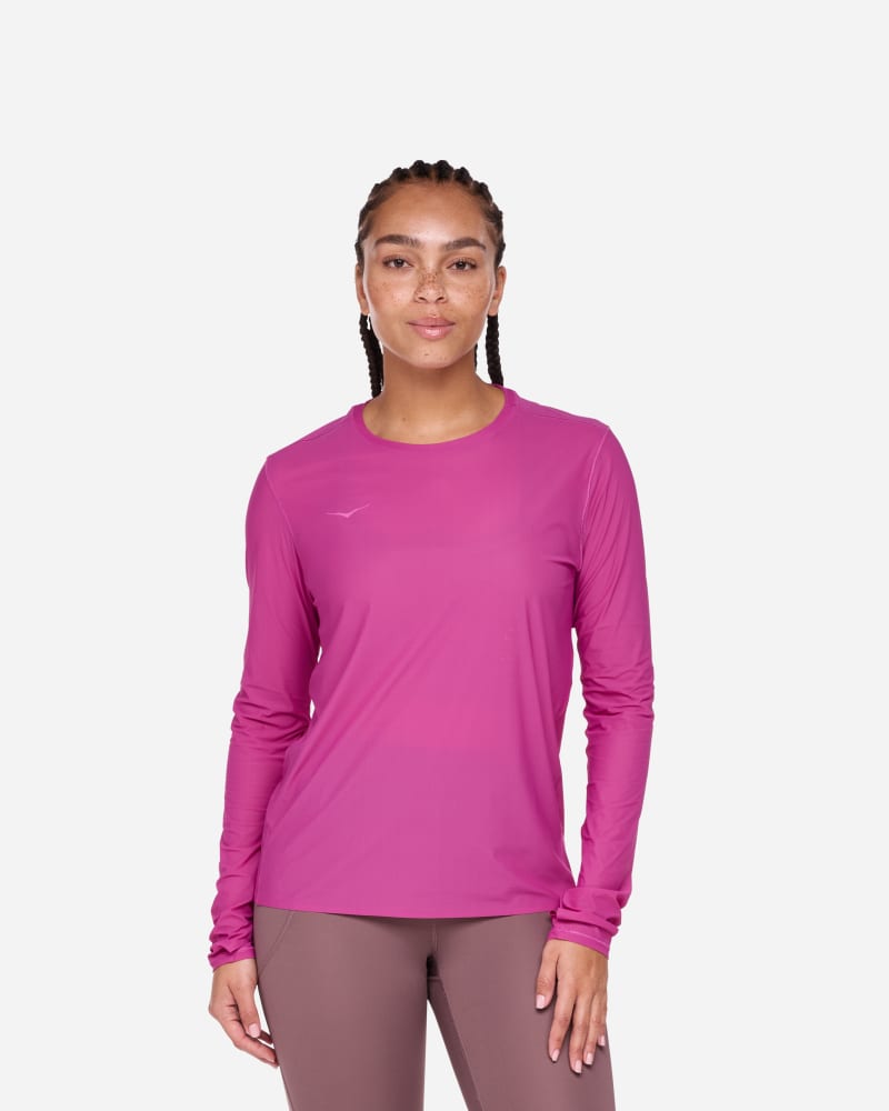 HOKA Airolite Run-top met lange mouwen voor Dames in Fuschia, maat M | Shirts Met Lange Mouwen