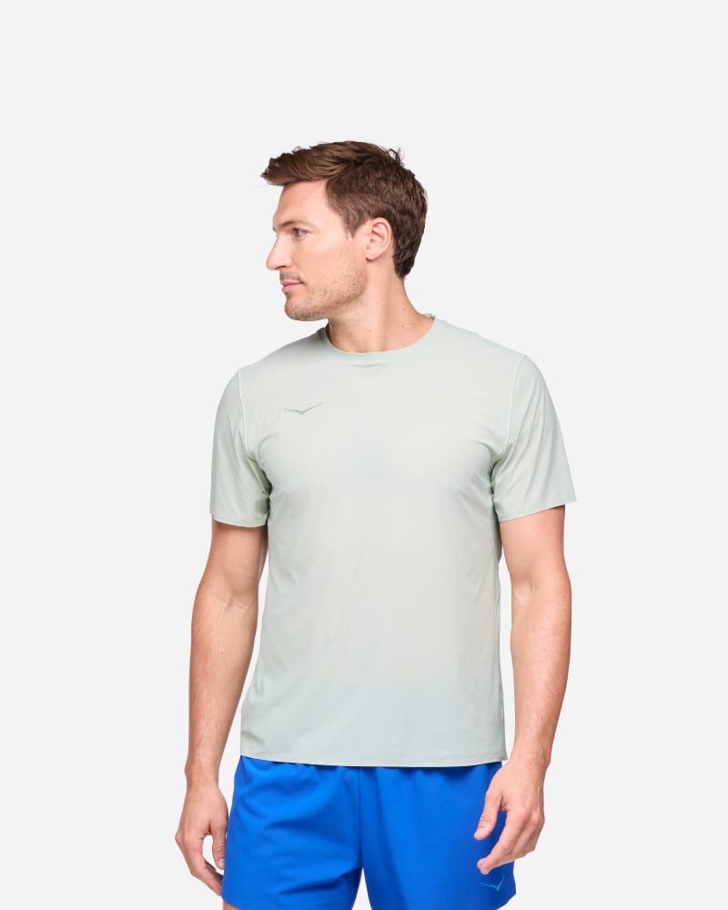 HOKA Men's Airolite Run Top in Aloe Vera, Size XS