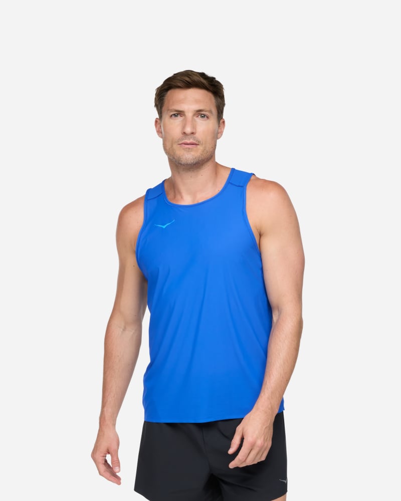 HOKA Men's Airolite Run Tank in Ultramarine, Size XXL