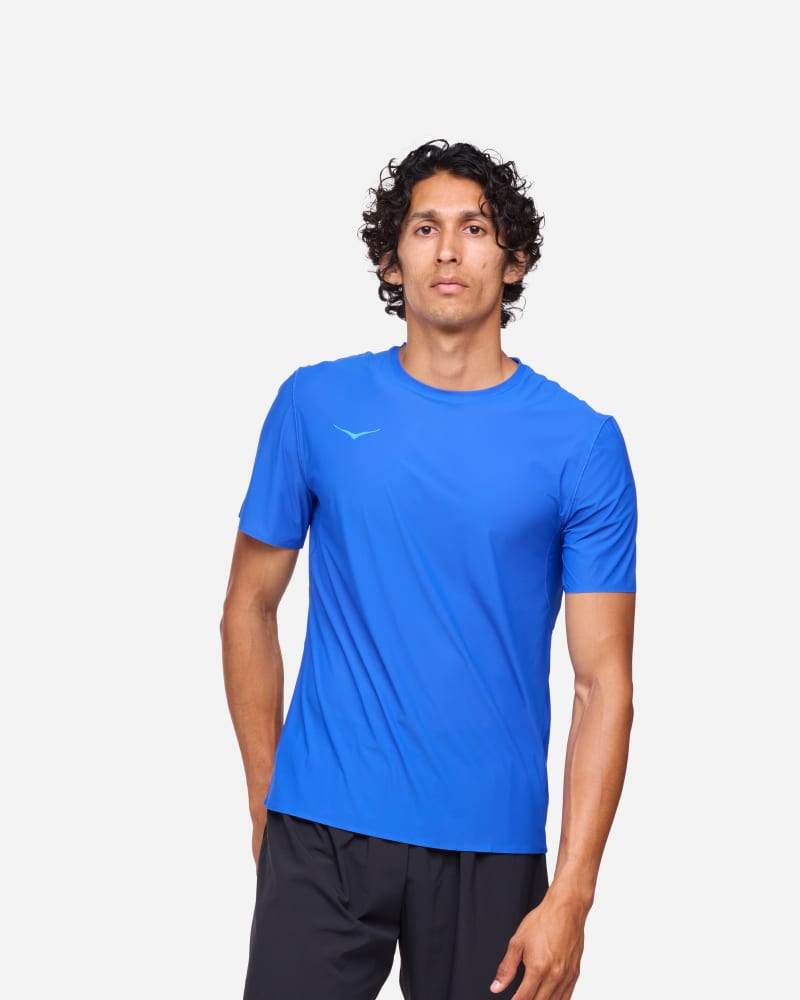 HOKA Men's Airolite Run Top in Ultramarine, Size XL