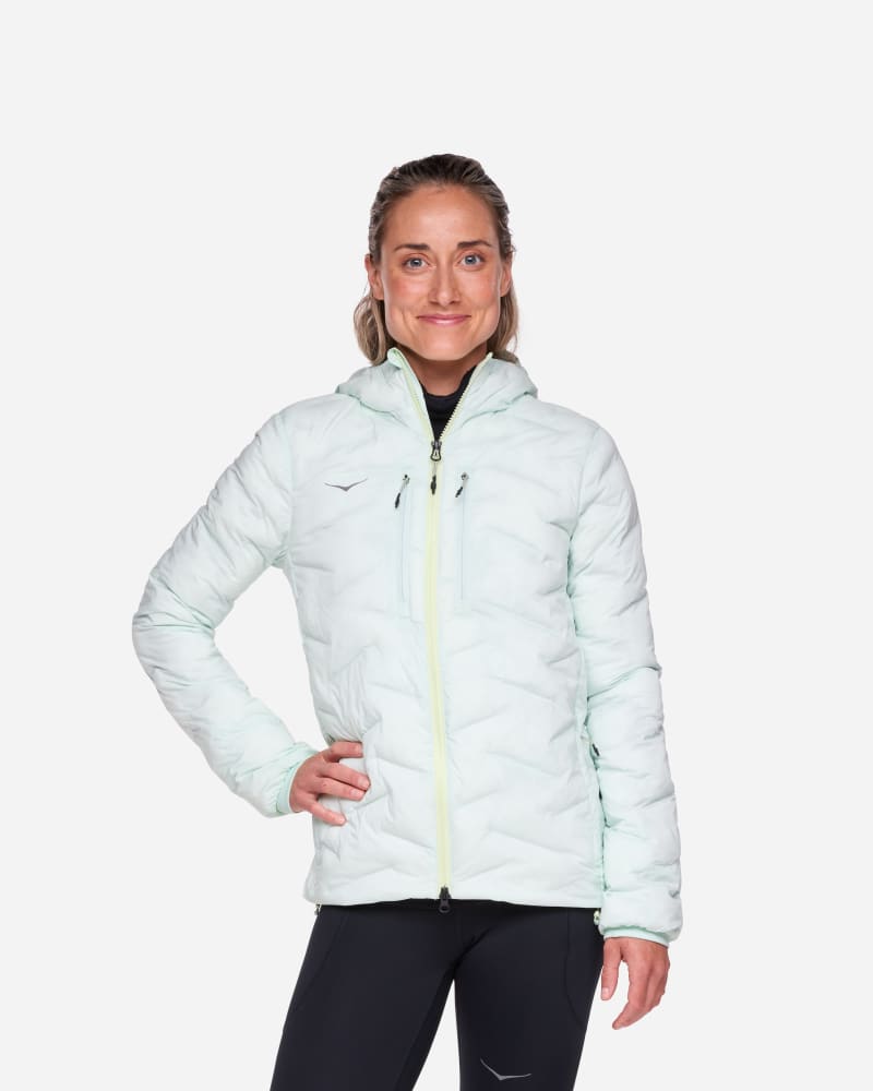HOKA Women's SkyFill Outdoor Jacket in Aqua Breeze, Size 2XL