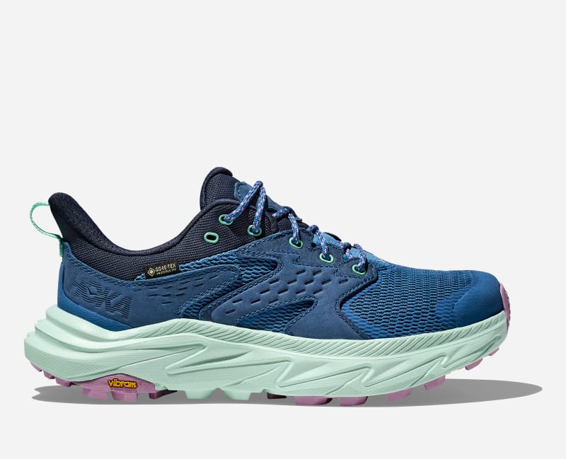HOKA Anacapa 2 Low GORE-TEX tursko i farger foggy night/aqua breeze, størrelse: 38