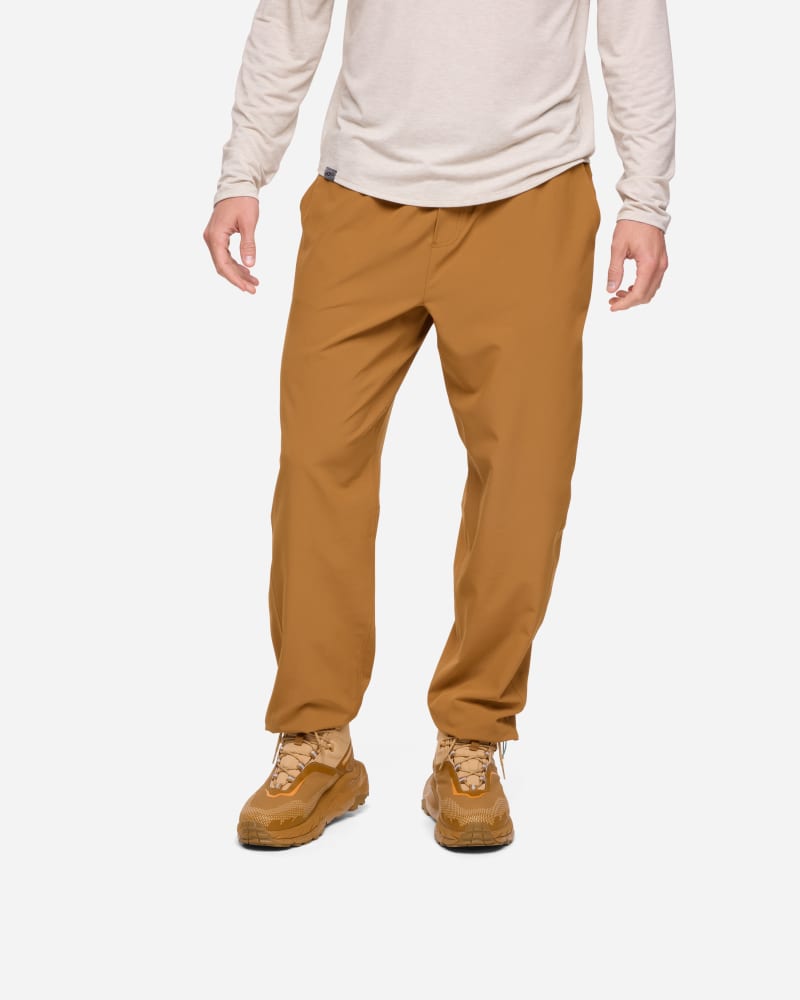 HOKA active woven bukser i honning, størrelse: XL