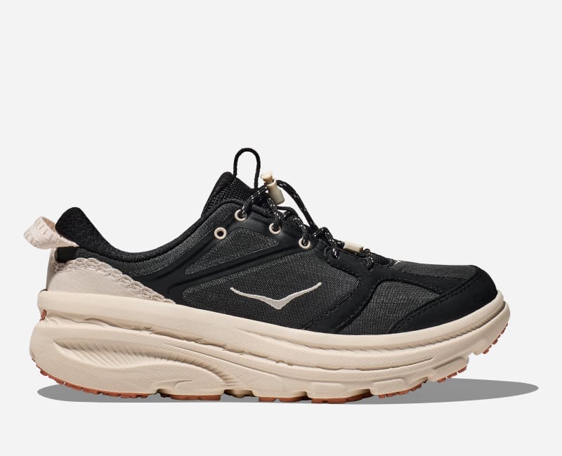 HOKA Bondi B3Ls Shoes in Black/Alabaster, Size 40