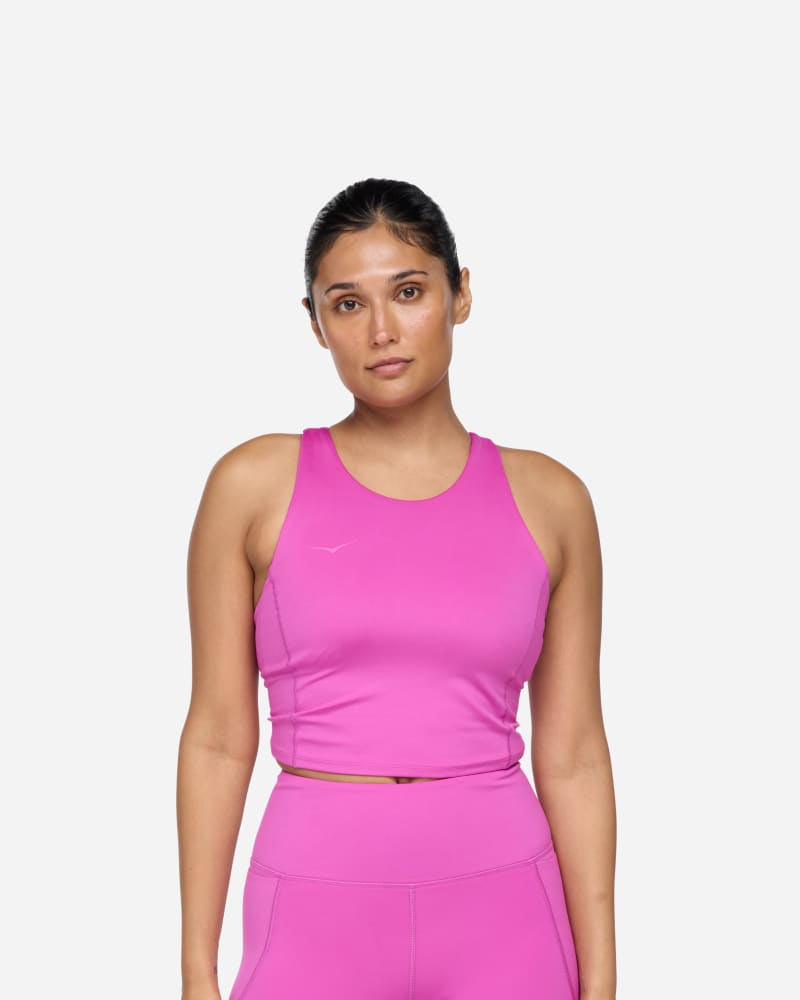 HOKA Korte Elaro-beha voor Dames in Fuschia, maat XL | Sport-Bhs
