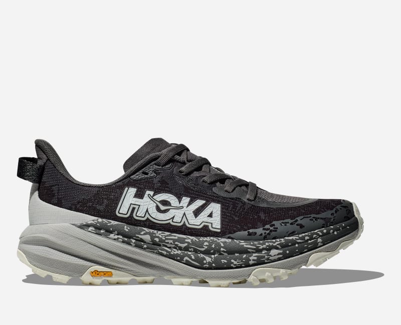 HOKA Women's Speedgoat 6 Trail Shoes in Satellite Grey/Stardust, Size 5.5