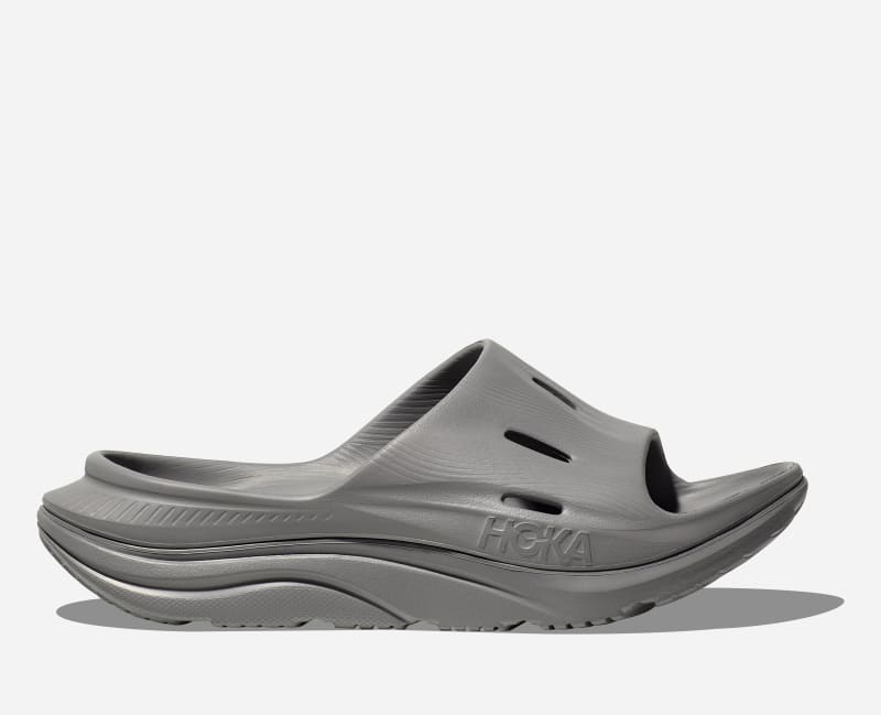 HOKA | Unisex Ora Recovery Slide 3 Sandals, Grey, Size M13/W15