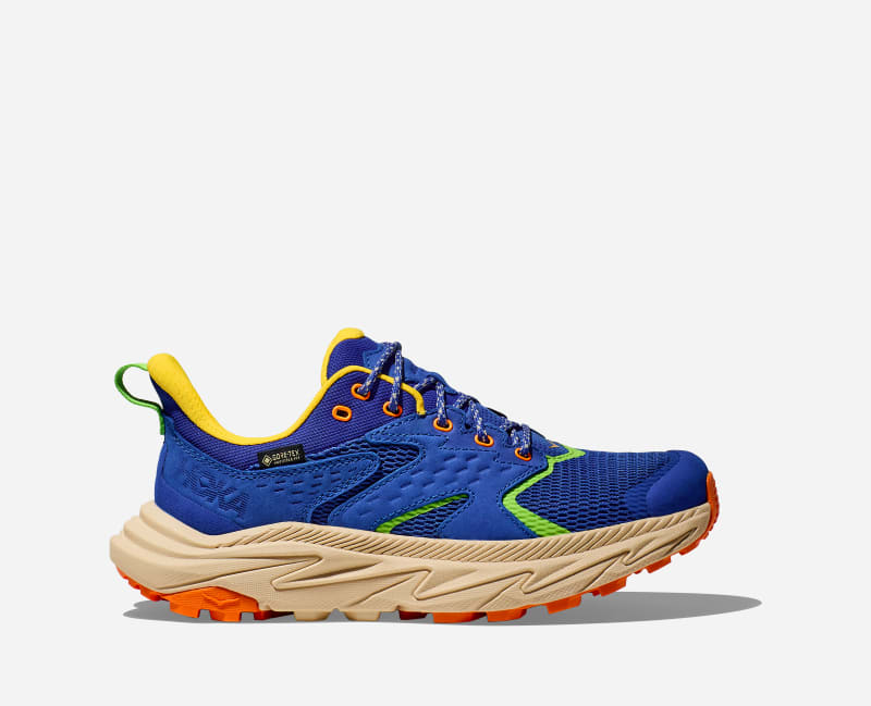 HOKA Kid's Anacapa 2 Low GORE-TEX Hiking Shoes in Ultramarine/Oak, Size 5.5