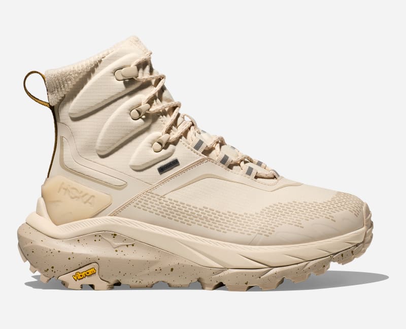 HOKA Women's Kaha 2 Frost Gore-Tex Hiking Hiking Shoes in Oat Milk/Sesame, Size 38 2/3