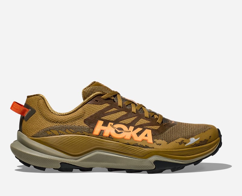 HOKA Men's Torrent 4 Trail Running Shoes in Honey/Antique Olive, Size 40 2/3
