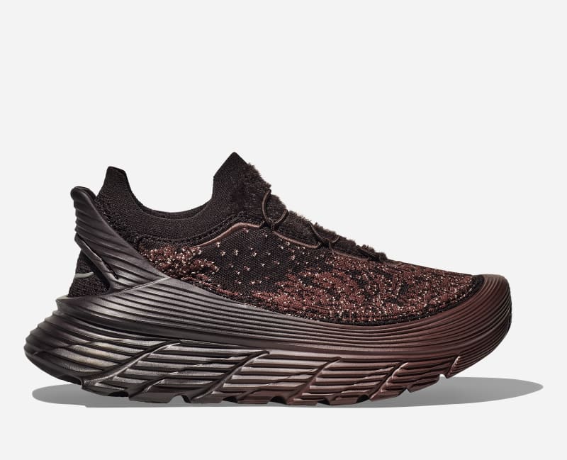 HOKA Women's Restore Chukka Paria Farzaneh Shoes in Chocolate, Size 41 1/3
